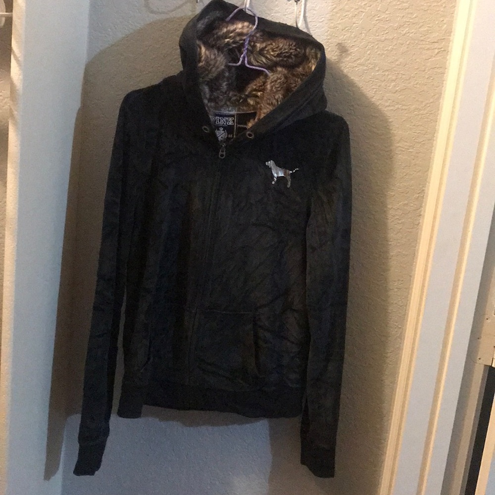 PINK Victoria’s Secret | Velvet Zip-Up Fur Hoodie